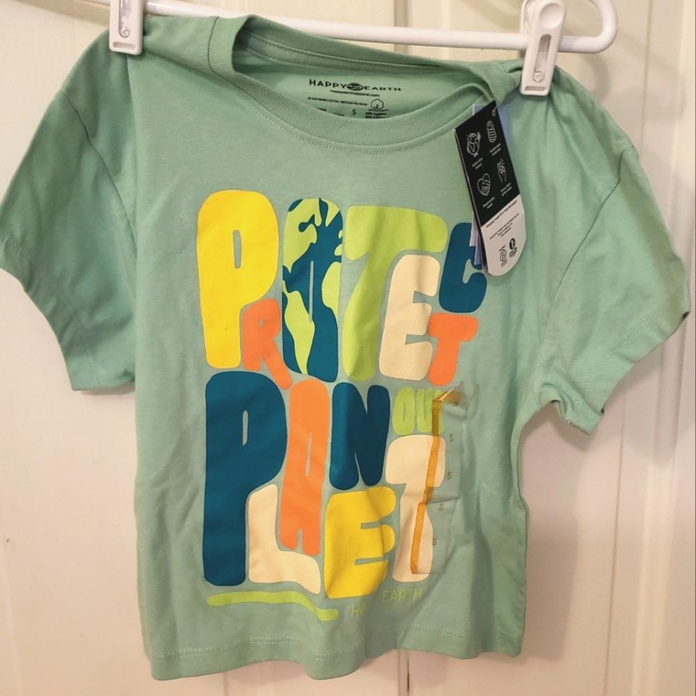 Happy Earth Protect the Planet Cropped Tee